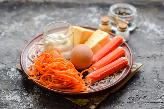 крабовый салат с корейской морковью рецепт фото 1
